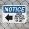 Signmission Door Blocked Use Door On Left, 14 in W x Rectangle, Plastic OS-2PACK-NS-P-1014-L-11473 - alternate 7